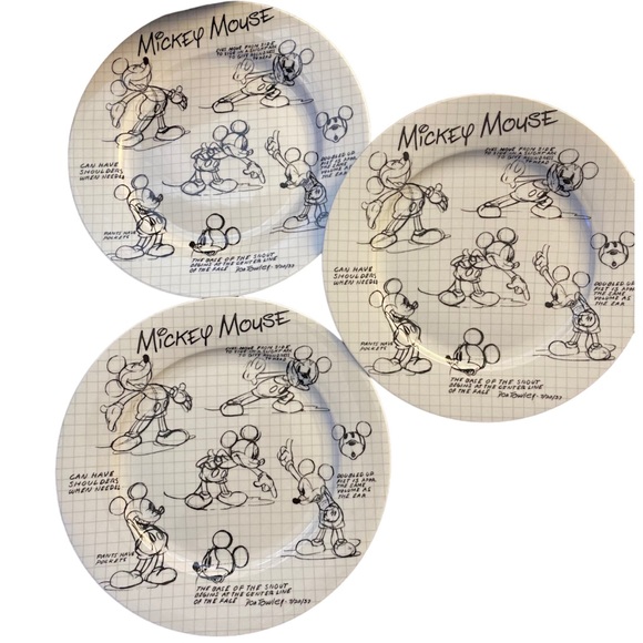 DISNEY Mickey Mouse Sketch Book Ceramic Plate - Picture 2 of 9